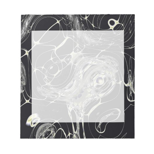 Gouden Web Abstracte Fractale Kunst Notitieblok (Voorkant)