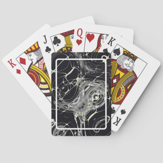Gouden Web Abstracte Fractale Kunst Pokerkaarten (Achterkant)