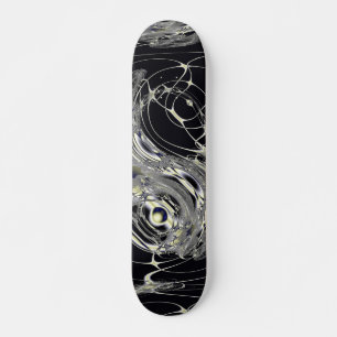 Gouden Web Abstracte Fractale Kunst Skateboard