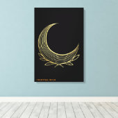 Gouden Weefsel Maan Genade Fijne Kunst Canvas Afdruk (Insitu (Houten vloer))