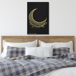 Gouden Weefsel Maan Genade Fijne Kunst Canvas Afdruk