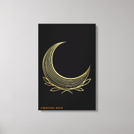 Gouden Weefsel Maan Genade Fijne Kunst Canvas Afdruk