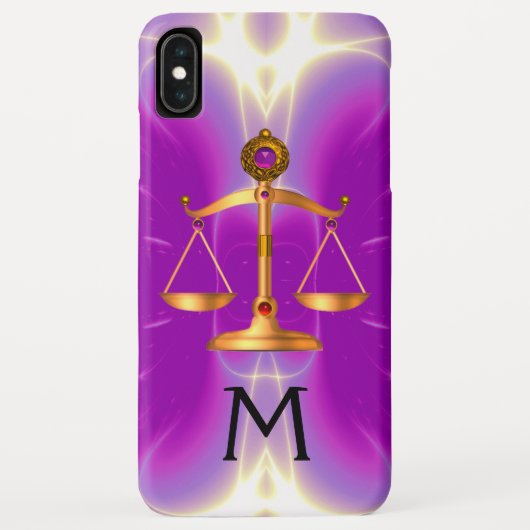 GOUDEN WEEGSCHAAL VAN DE WET MET EDELE STEEN MONOG Case-Mate iPhone CASE (Achterkant)