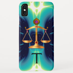 GOUDEN WEEGSCHAAL VAN DE WET MET EDELE STEEN MONOG Case-Mate iPhone CASE