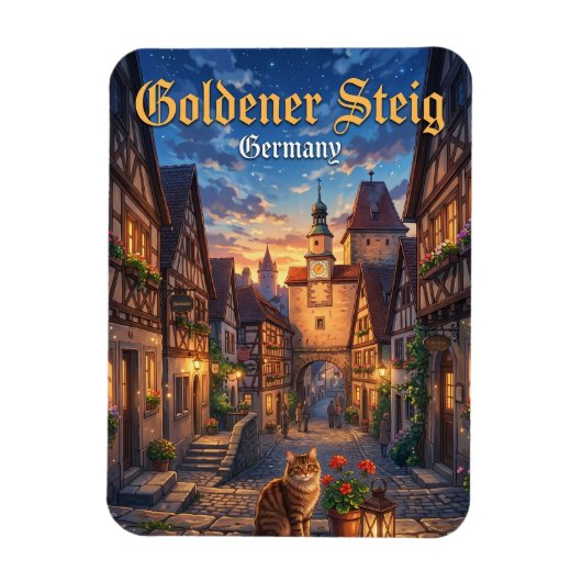 Gouden Weg Duitsland Magneet (Verticaal)