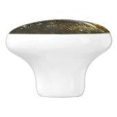 Gouden Weide Eenhoorn Keramische Knop (Zijkant)