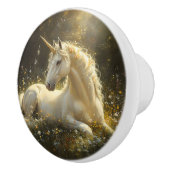 Gouden Weide Eenhoorn Keramische Knop (Rechts)