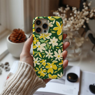 Gouden Weide – Gele Bloempatroon Hoesje iPhone 16 Hoesje