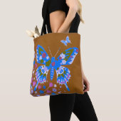 Gouden Weide Vlinder Tote Bag (Dichtbij)