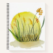 Gouden Weide Watercolor Kunstprint