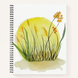 Gouden Weide Watercolor Kunstprint Notitieboek