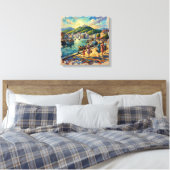 Gouden Wellington Havenpromenade Canvas Afdruk (Insitu (Slaapkamer))