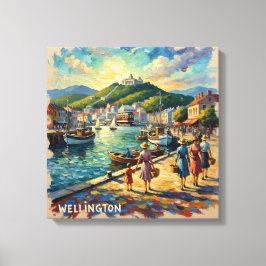 Gouden Wellington Havenpromenade Canvas Afdruk