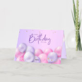 Gouden wensen: Violet Traditional Foiled Birthday Folie Wenskaart (Achterkant)