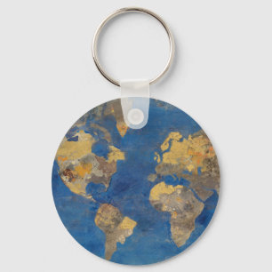 Gouden Wereld Sleutelhanger