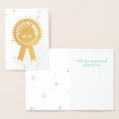 Gouden Werelden Beste Moeder Lint Kaart (Display)