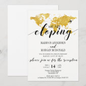 Gouden Wereldkaart We gaan ervandoor receptie uitn Kaart (Voorkant / Achterkant)