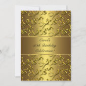Gouden Wervel Verjaardagsfeest Kaart (Voorkant)