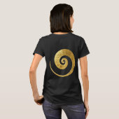Gouden Wervelend Ontwerp T-shirt (Achterkant volledig)