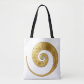 Gouden Wervelend Ontwerp Tote Bag (Voorkant)