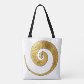 Gouden Wervelend Ontwerp Tote Bag (Achterkant)