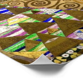 Gouden wervelende boom van het leven Art Deco Symb Poster (Hoek)