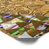 Gouden wervelende boom van het leven Art Deco Symb Poster (Hoek)