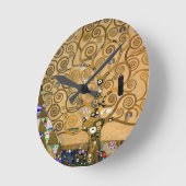 Gouden wervelende boom van het leven Art Deco Symb Ronde Klok (Hoek)