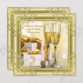 Gouden Werveling 50ste Huwelijksjubileum Feest Kaart (Voorkant / Achterkant)