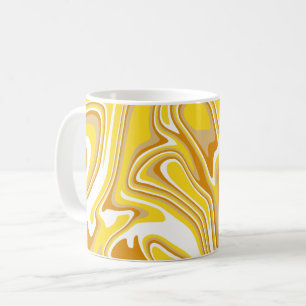 Gouden Werveling Abstracte Vloeistof Kunst Koffiemok