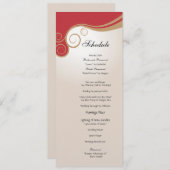 Gouden Werveling op Rood en het Programma van de (Voorkant / Achterkant)