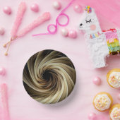 Gouden werveling over zwart papieren kommen (Feest)