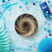 Gouden werveling over zwart papieren kommen (Feest)