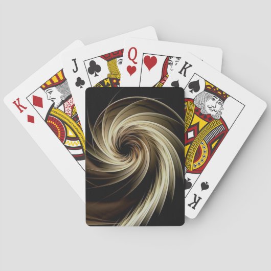 Gouden werveling over zwart pokerkaarten (Achterkant)