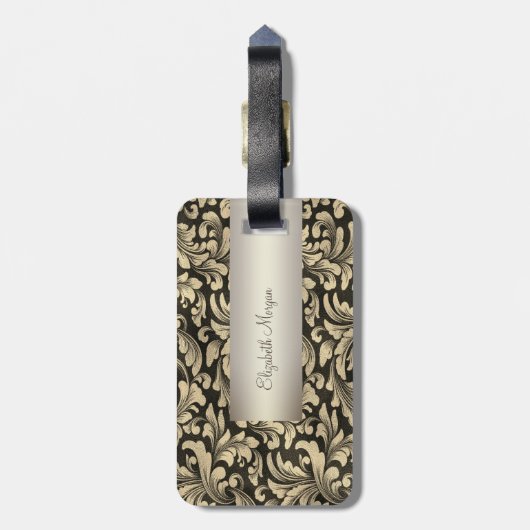  gouden wervelingen bagagelabel (Achterkant verticaal)