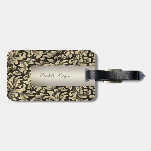  gouden wervelingen bagagelabel (Achterkant horizontaal)