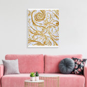 Gouden wervelingen: Elegantie ontrold Canvas Afdruk (Insitu (Woonkamer))
