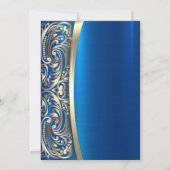 Gouden wervelingen glas, hoge hakken blauw pensioe kaart (Achterkant)