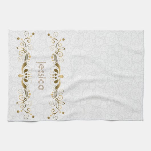 gouden wervelingen Lijst Theedoek (Horizontaal)