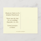  gouden wervelingen op gouden achtergrond Save The Aankondigingskaart (Achterkant)