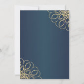 Gouden wervelingen op middernachtblauw Retirement  Kaart (Achterkant)