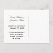 gouden wervelingen Paarse juweel Save the Date Aankondigingskaart (Achterkant)