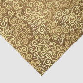 gouden wervelingen Patroon Classy Abstract Bruin Tissuepapier (Detail)