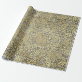  gouden wervelingen Patroon Classy Elegant Taupe Cadeaupapier (Uitgerold)