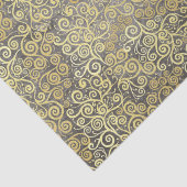 gouden wervelingen Patroon Classy Elegant Taupe Tissuepapier (Detail)