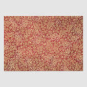  gouden wervelingen Patroon Elegant rood Kerstmis Tissuepapier (Voorkant)