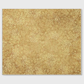 gouden wervelingen Patroon Luxe Boho Classy Cadeaupapier (Vlak)