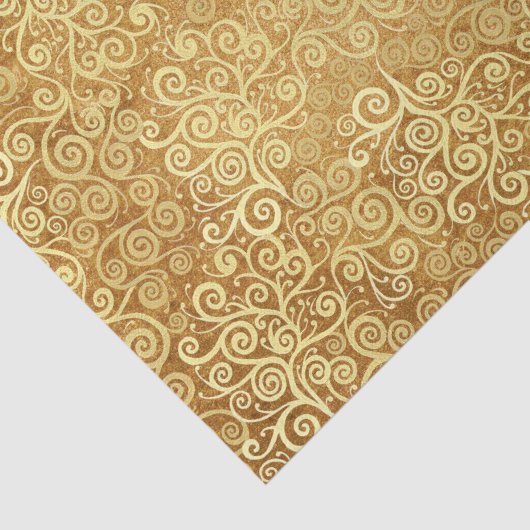  gouden wervelingen Patroon Luxe Boho Classy Tissuepapier (Detail)