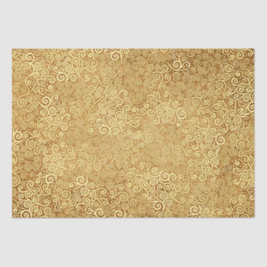  gouden wervelingen Patroon Luxe Boho Classy Tissuepapier (Voorkant)