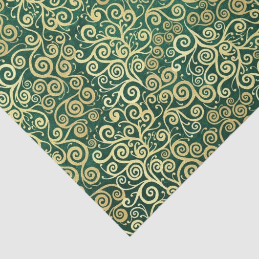 gouden wervelingen Patroon Luxe Boho Classy Tissuepapier (Detail)